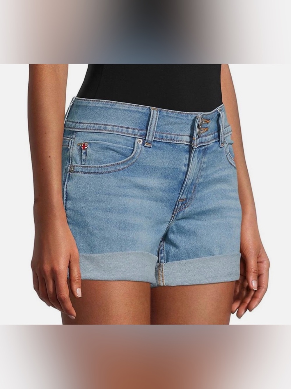 Hudson NWT Ruby Mid Thigh Denim Shorts size 29